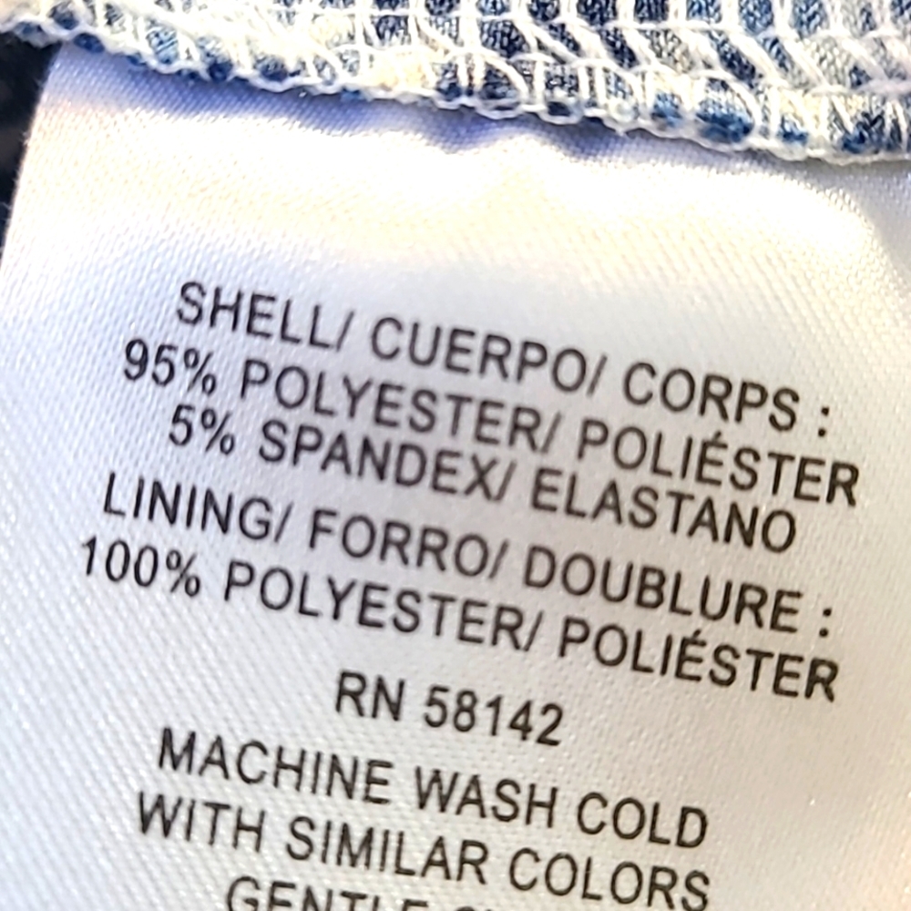 London Times Elegant Navy & White Print Maxi-Dress, Spaghetti Straps, Size 14 - Picture 10 of 10